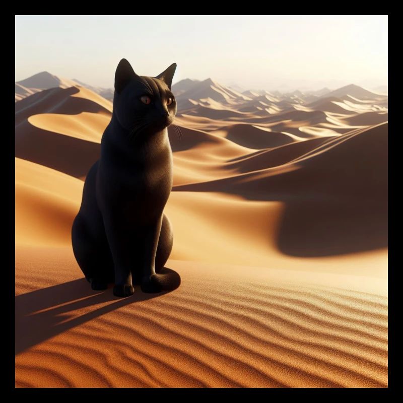 Eine echte Katze in der Wüste 3