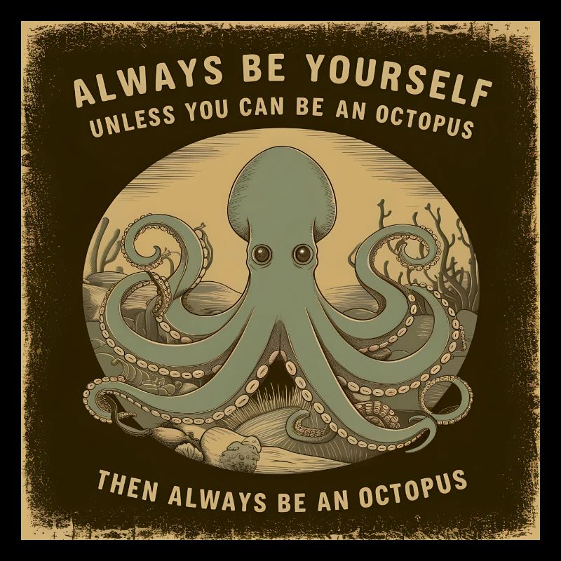Sei Du selbst oder sei ein Oktopus Lebensweisheit