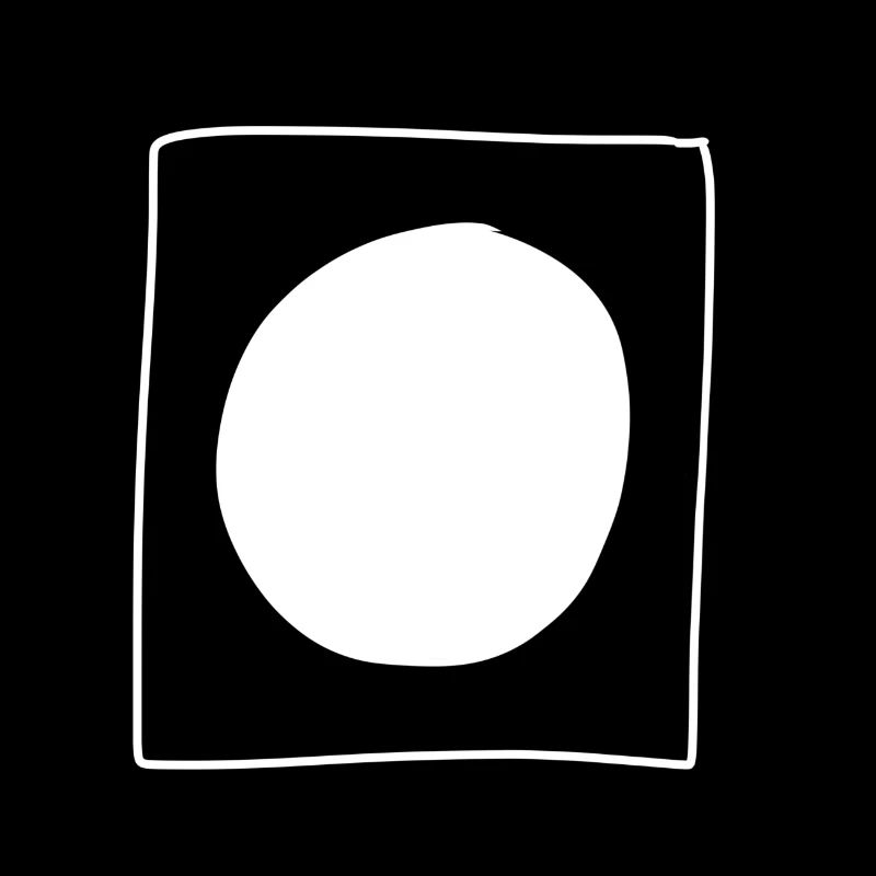 Forme de symbole carré de cercle