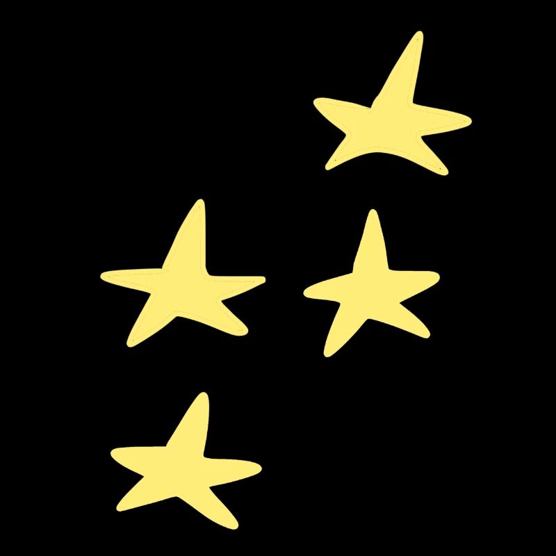 Four Yellow Star Star Symbol Shape
