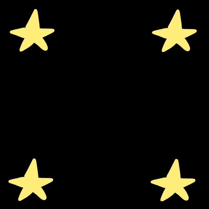 Four Star Symbol Shape Yellow