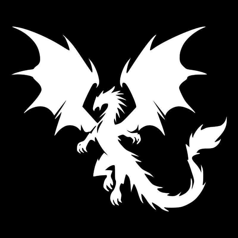 Flying dragon with huge wings