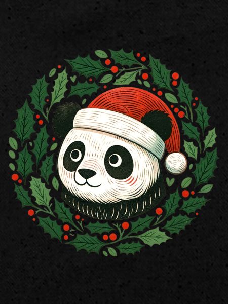 Panda de Noël
