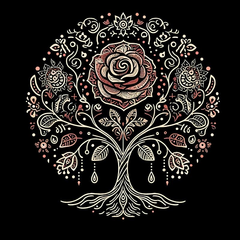 Lebensbaum-Rose Boho