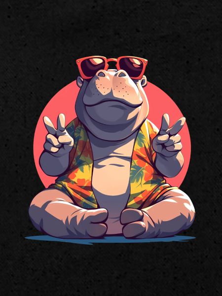 Hippopotame de vacances