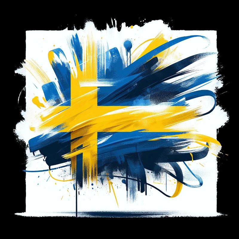 Sverige Suède Drapeau Schweden Flagge