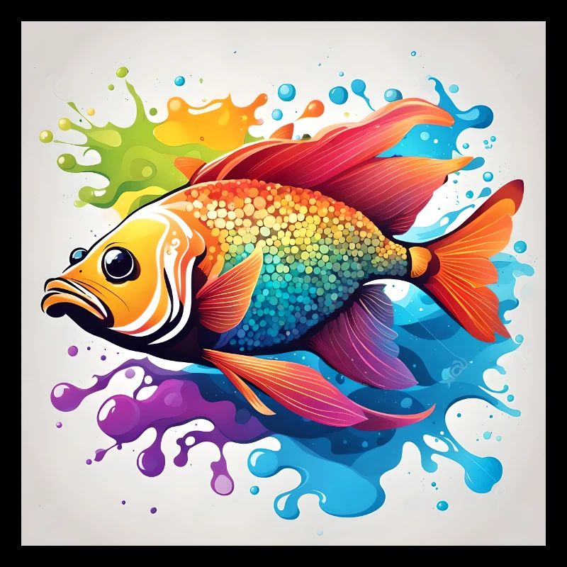 Poisson coloré triste