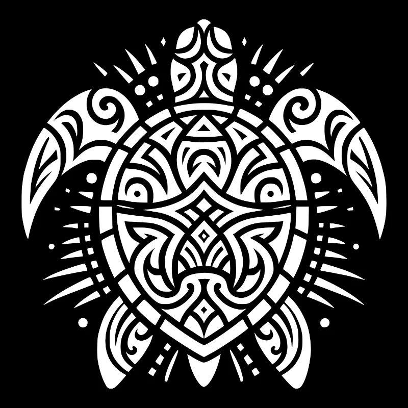 Tortue d’eau de tatouage exceptionnellement élégante