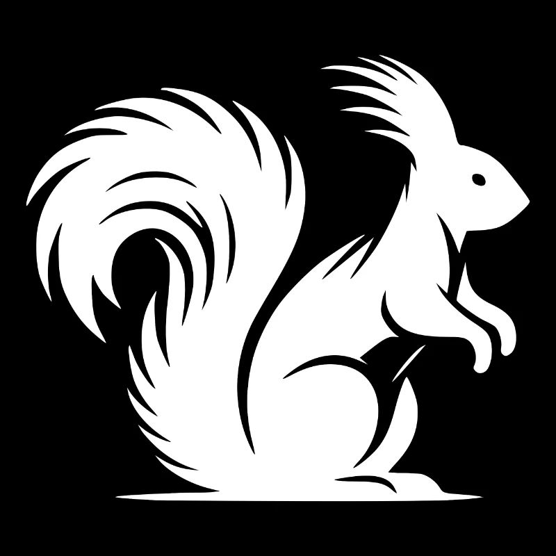 Écureuil mignon avec queue touffue