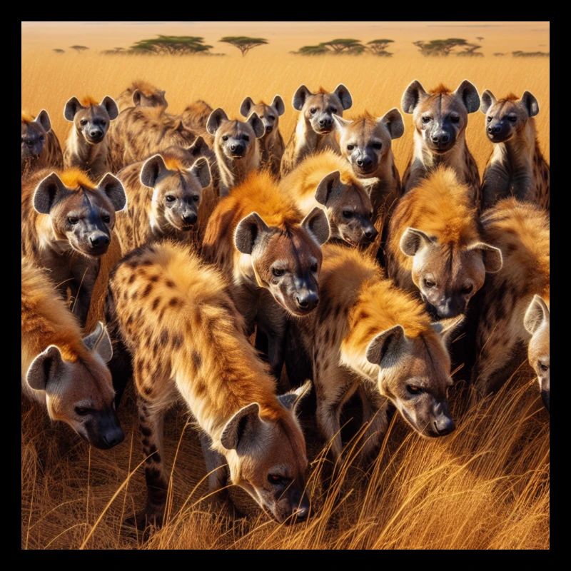 Hyänen in der Savanne