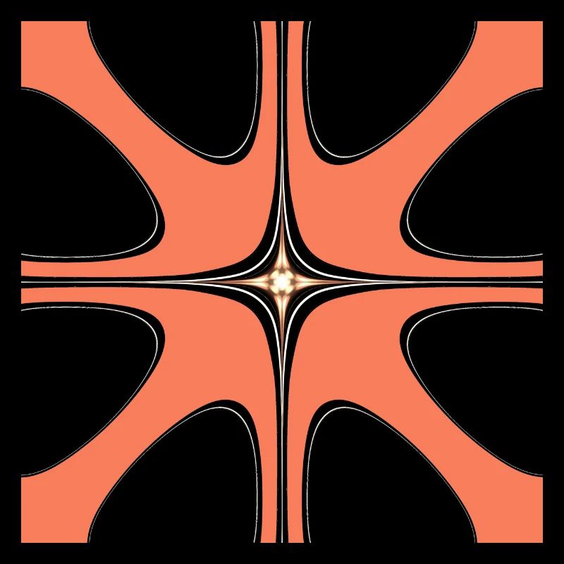 Abstract with a white pattern in the middle