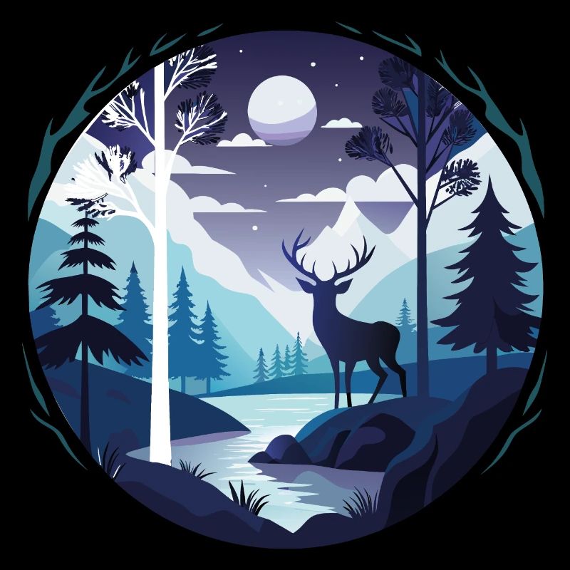 Hirsch Silhouette