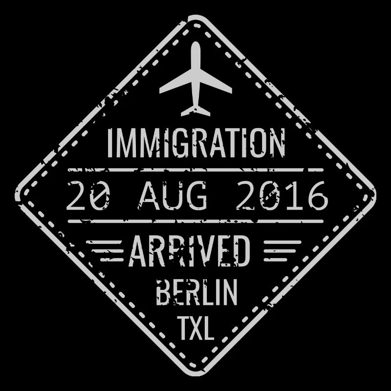 Berlin TXL Einwanderungsstempel