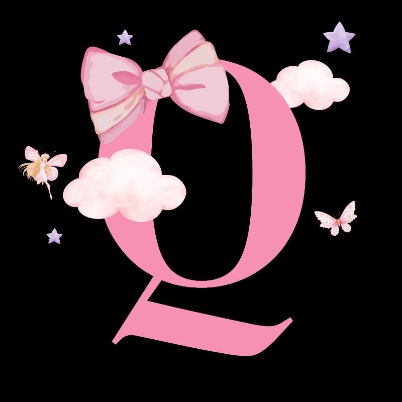 Letter Q Pink Clouds