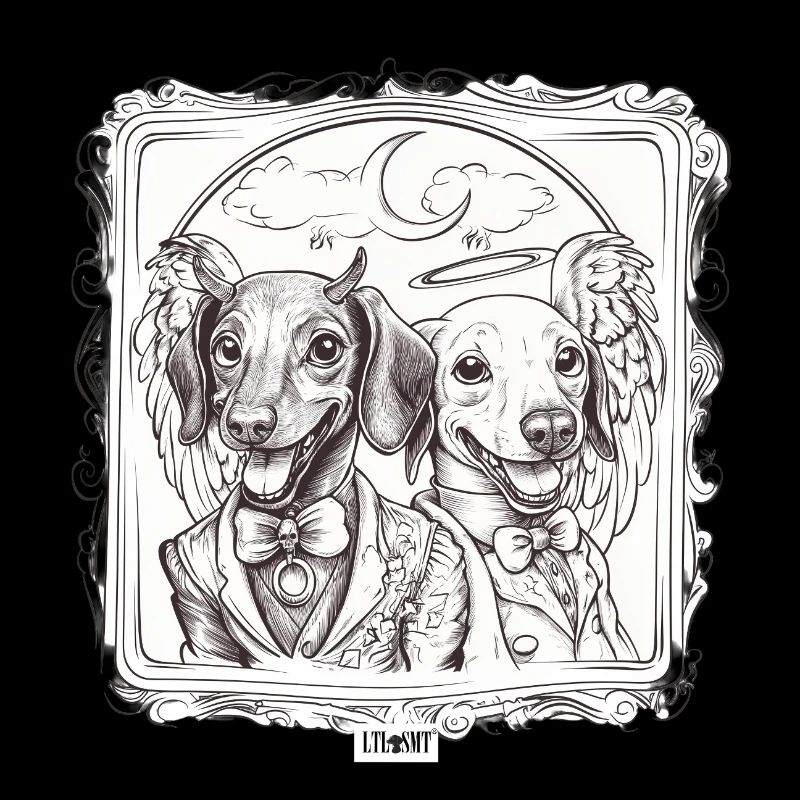 Devil vs. Angel Dachshund