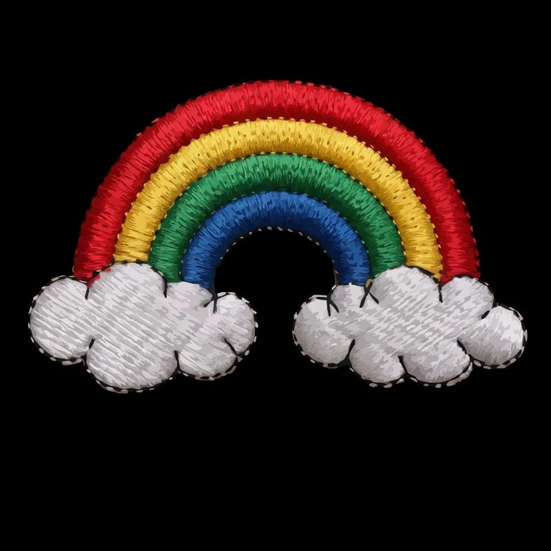 Rainbow Embroidered