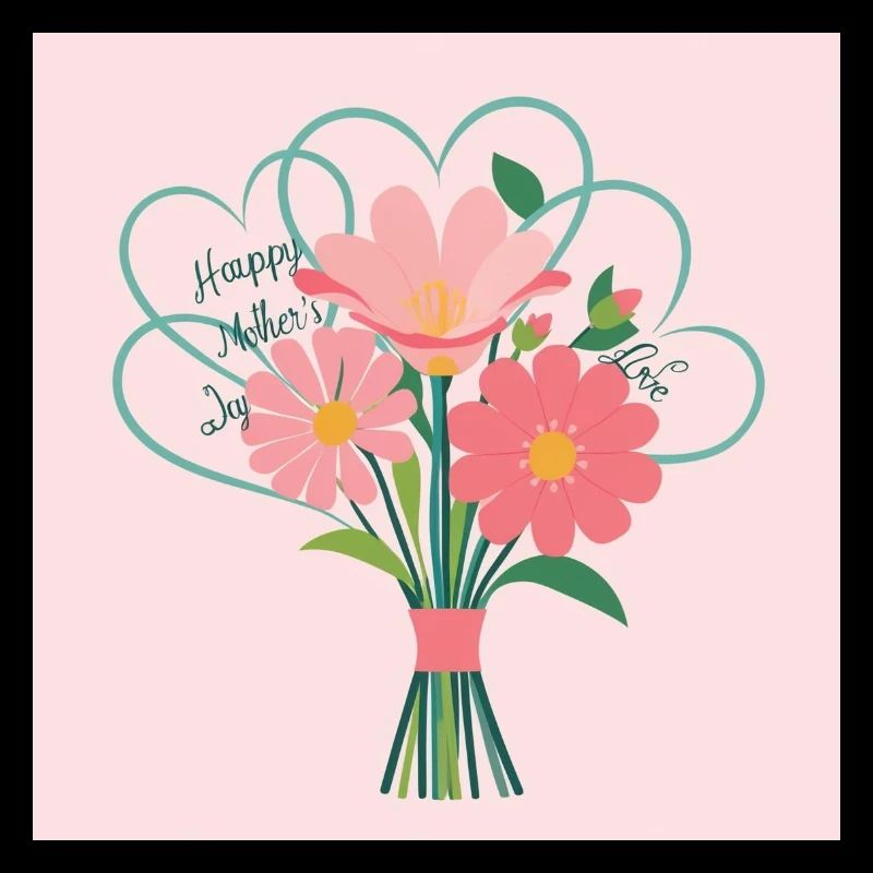 Muttertag Rosa Blumenstrauß