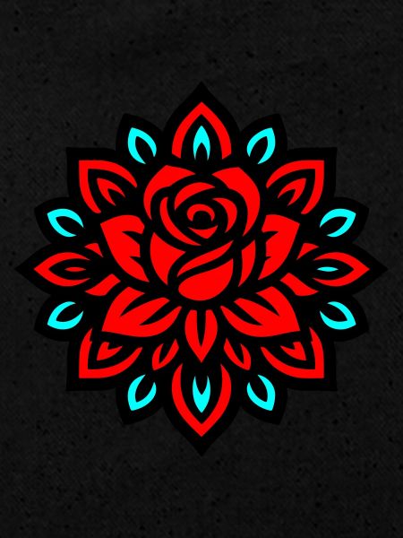 Rose Mandala Fleur