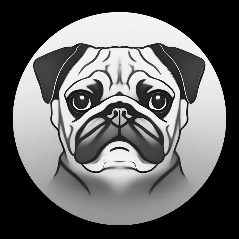 Carlin en cercle, motif d’impression graphique de conception