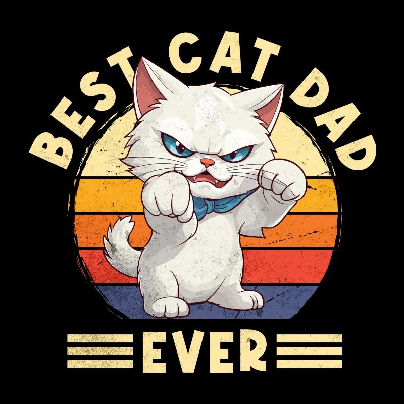 Cat Best Cat Dad Ever Cat Daddy Drôle de dicton