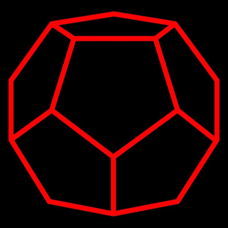 Dodécaèdre rouge