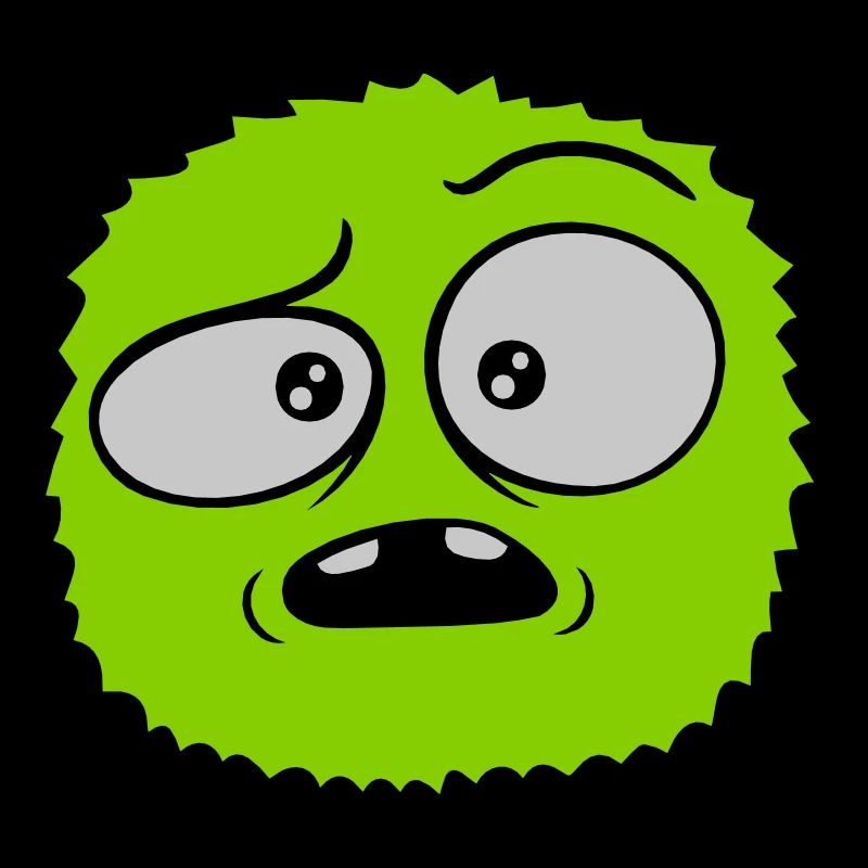 Haariges Monster skeptisches Gesicht