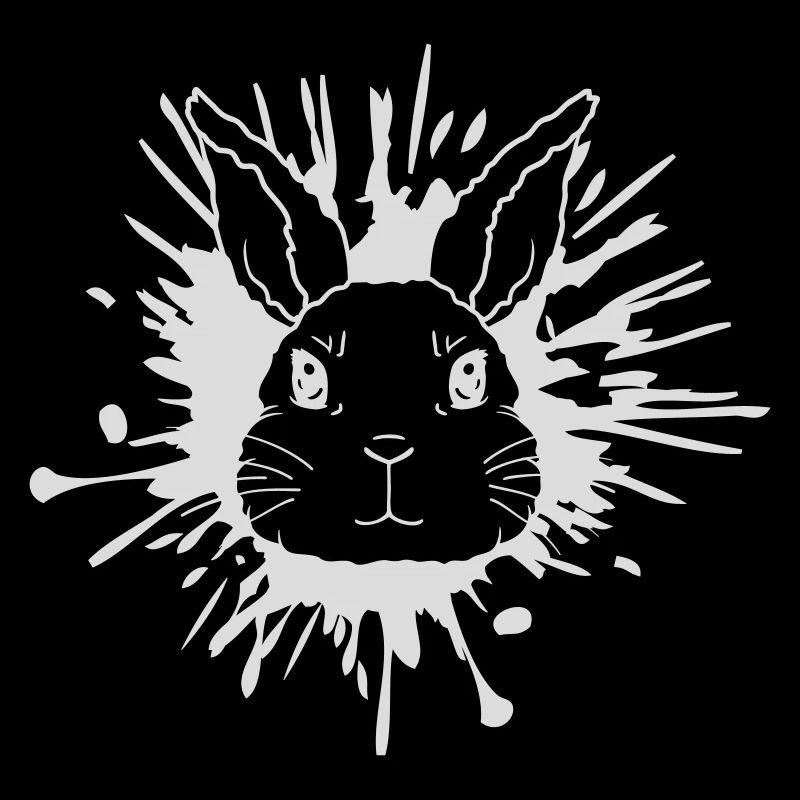 Éclaboussures de lapin éclaboussures de couleur