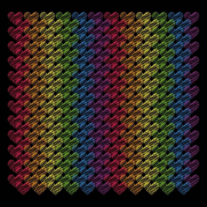 Pride Hearts Rainbow Flag Rainbow