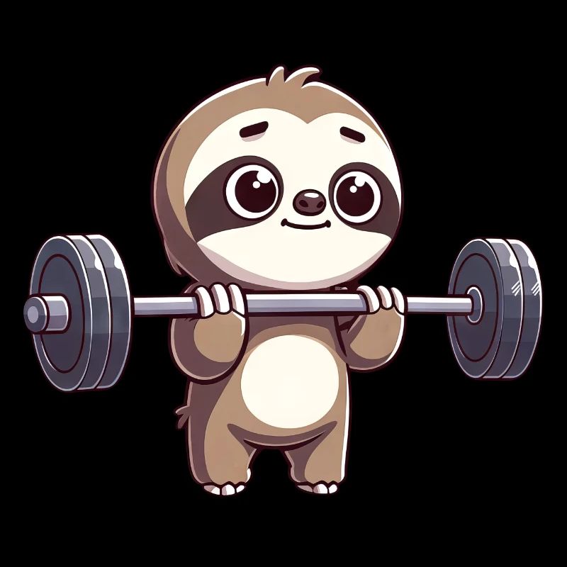 Faultier Power-Training mit Hanteln