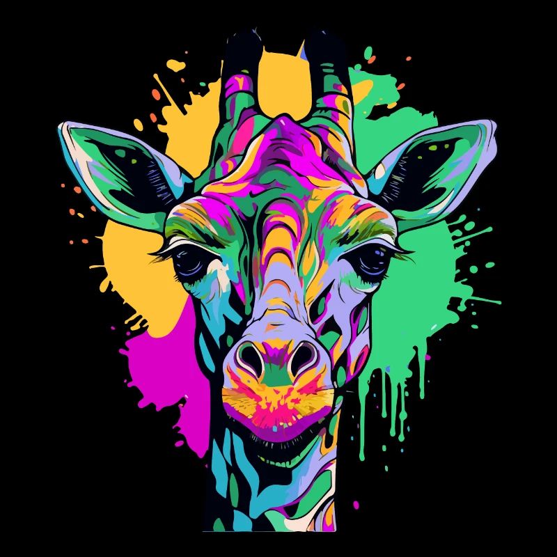 Girafe colorée
