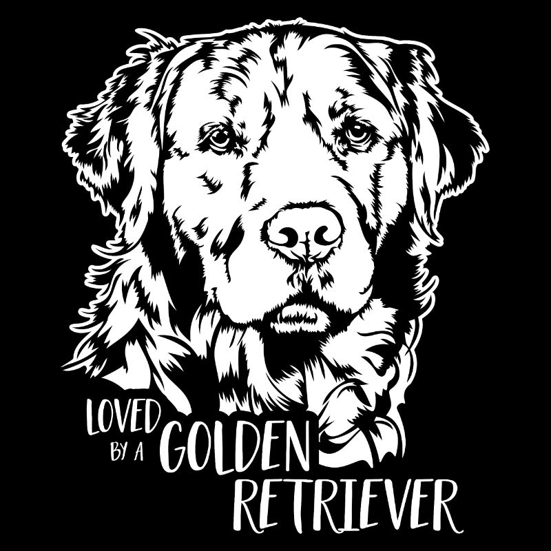 Loved by a Golden Retriever Hundespruch Wilsigns