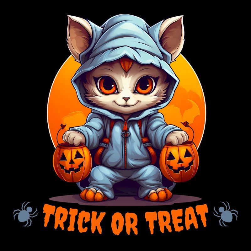 Tromper ou traiter le chat avec un costume