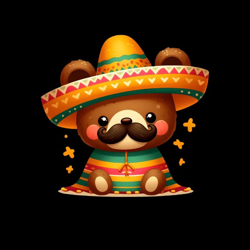 Cinco de Mayo Bär mit Schnurrbart