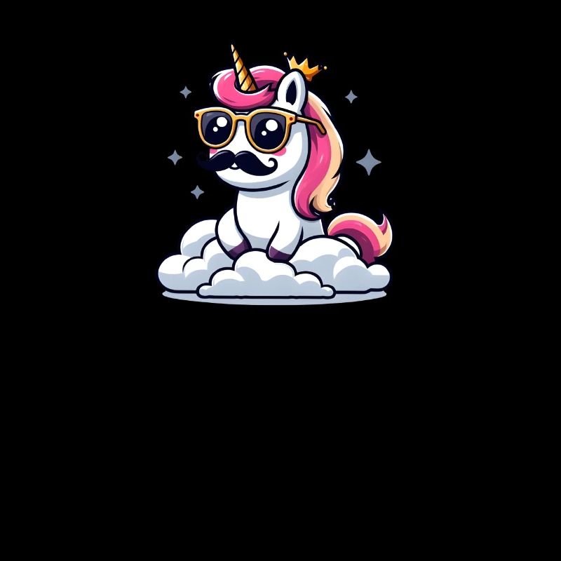 Unicorn with mustache
