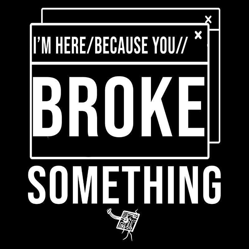 I'm Here Because You Broke Something System Admin