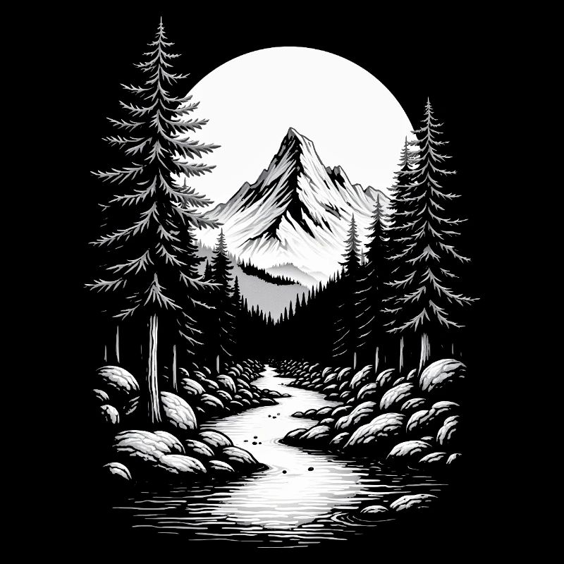 Landscape Nature Mountains Forest Trees Tree River Mountain