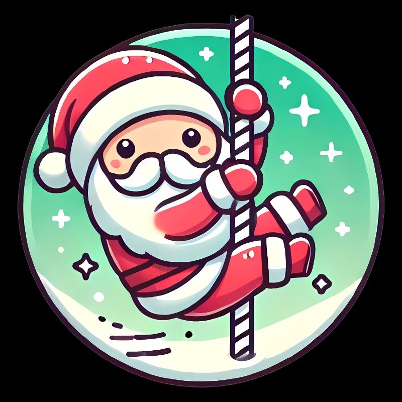 Funny Santa Pole Dance Cartoon