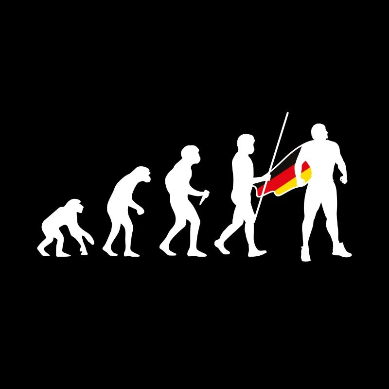Deutscher Evolution Superheld Hero Deutsche Flagge