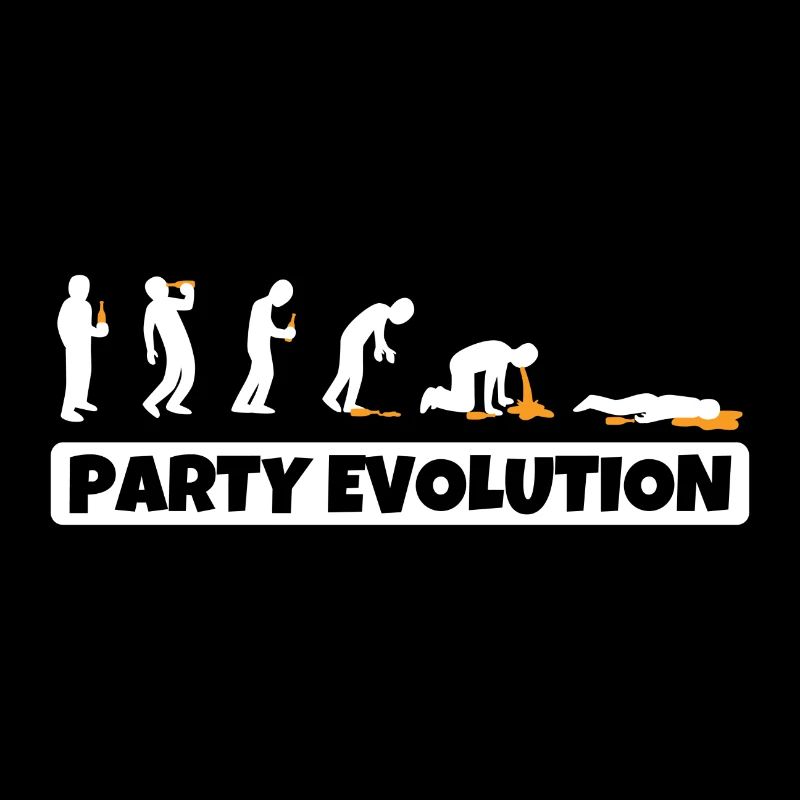 Party Evolution Beer Drunk Booze Intoxication