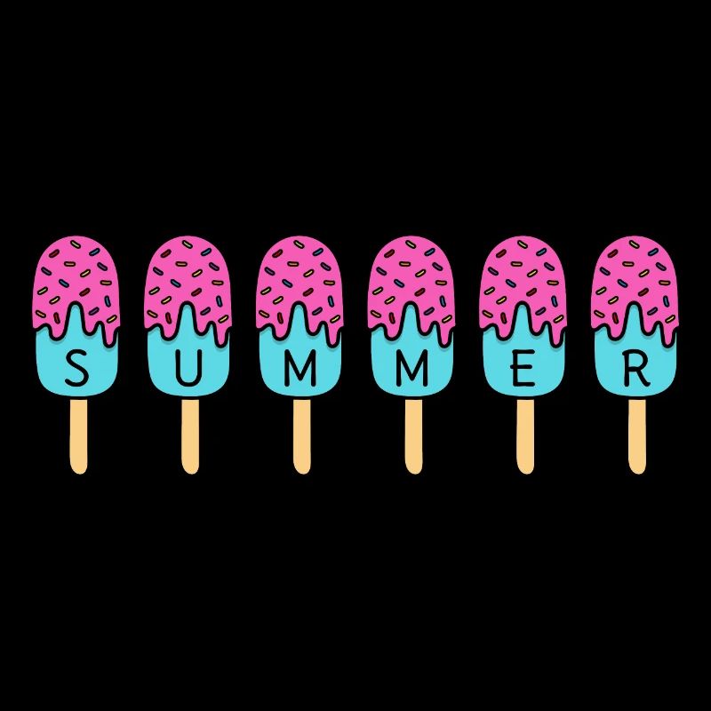 Summer - Eis essen - pink - Sommer - Hitze - Eis
