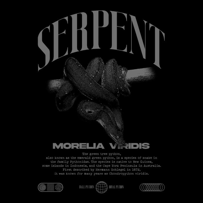 Grüner Baum Python Modern Reptile Keeper Streetwear