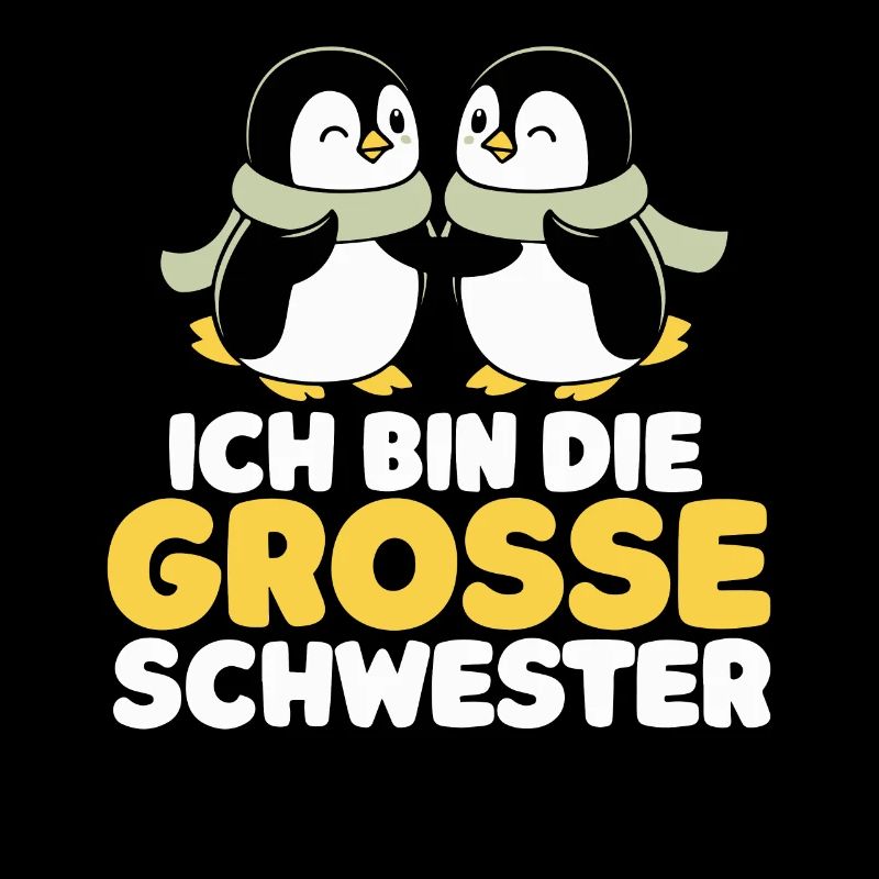 Ich bin große Schwester Pinguin Babyparty Mädchen