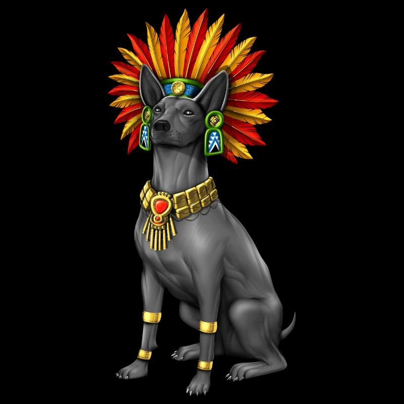 Xolo Dog Aztec Warrior