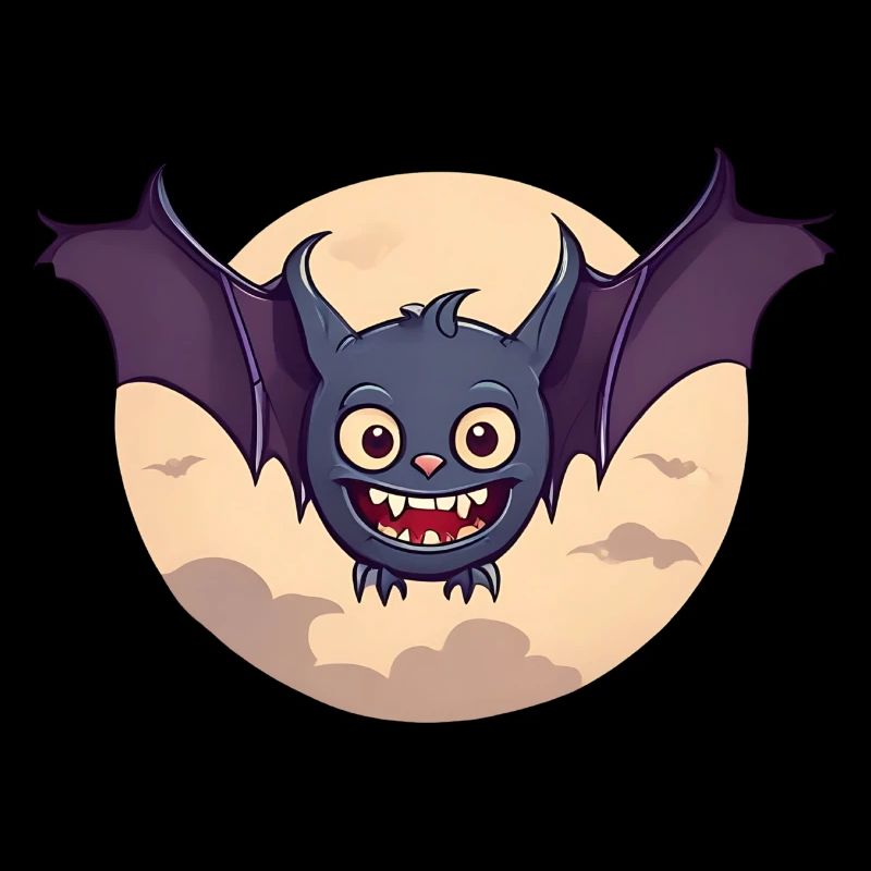 Halloween Bat Moon