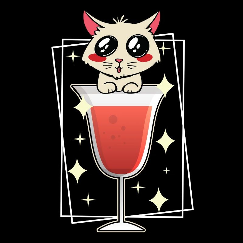 Geschenkidee - süße katze im weinglass