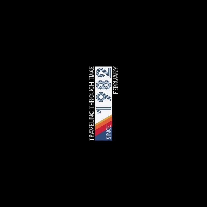 Conception drôle d'anniversaire de voyage dans le temps février 1982