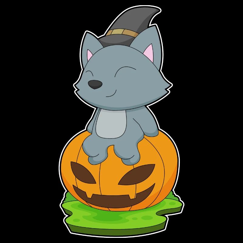 Katze Halloween Hexe