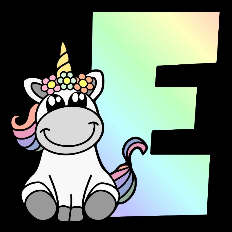 Einhorn Buchstabe E