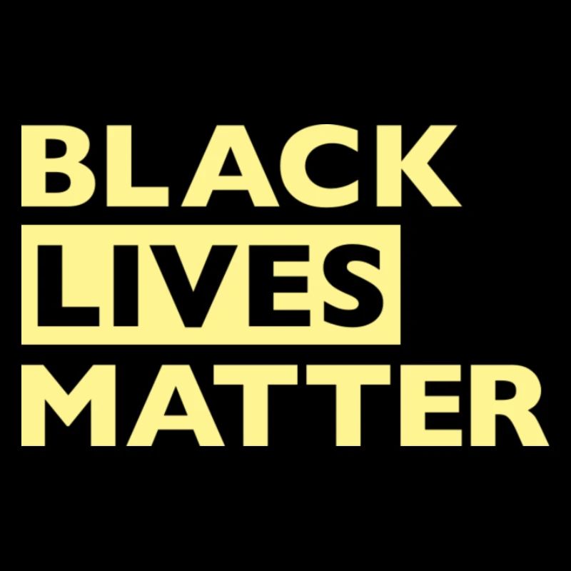 Black Lives Matter BLM Gelb