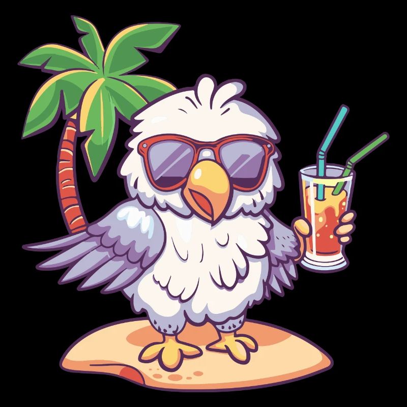 Adler Sommer Strand Comic